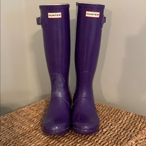 Purple Original Gloss Tall Hunter Boots